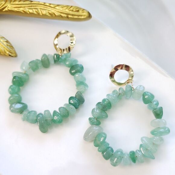 New! FP Raw Stone Earrings - Picture 1 of 15